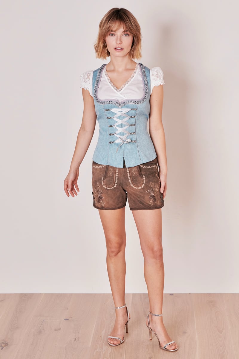 Lijfje Gasira in blauw in de Krüger Dirndl Online Shop