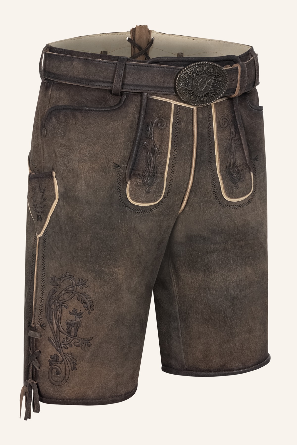 Lederhose Raul met riem
