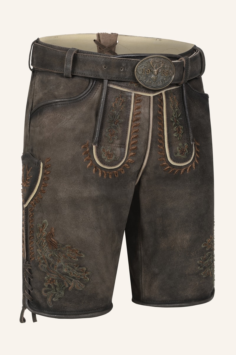 Lederhose Elliot met riem