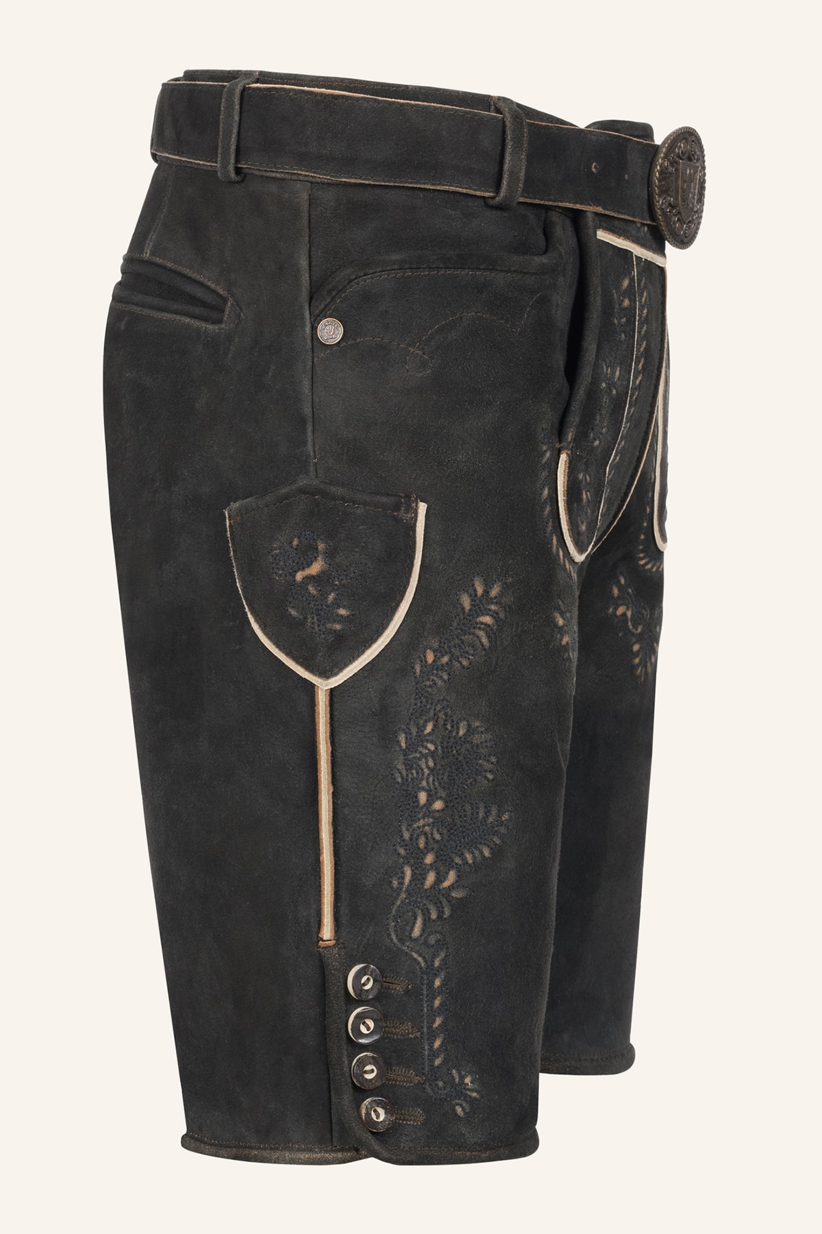 Lederhose Gaspar met riem
