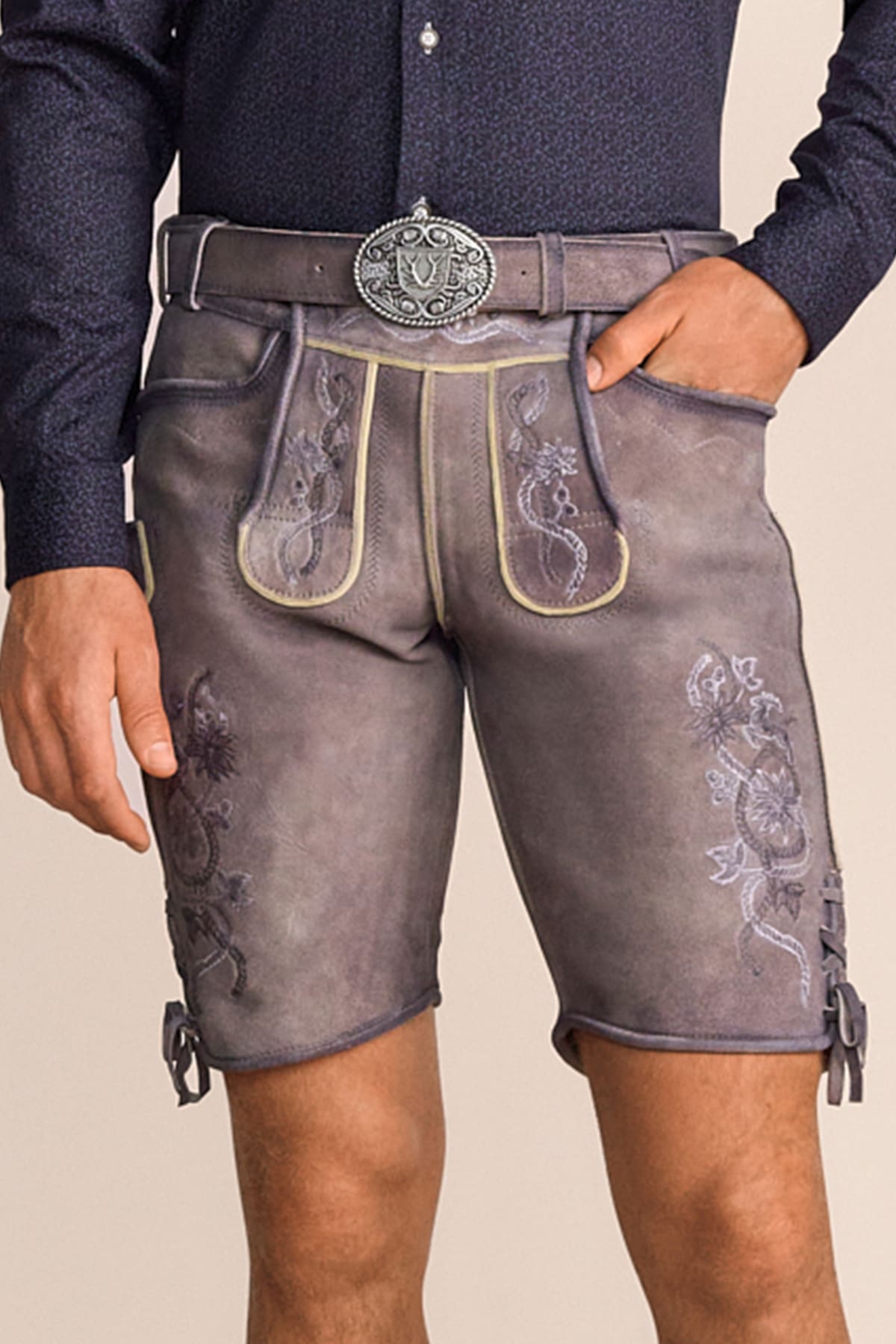 Lederhose Mirko met riem