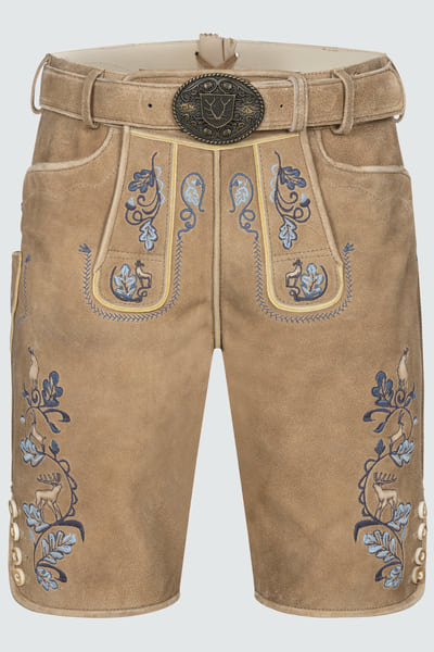 Lederhose Demian met riem