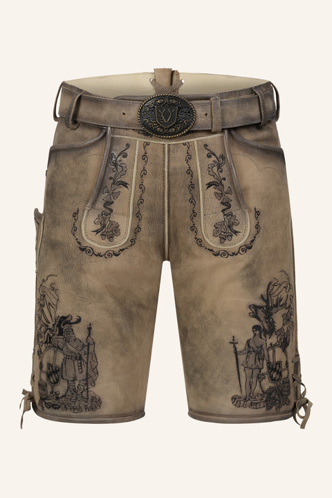 Lederhose Giuliano met riem