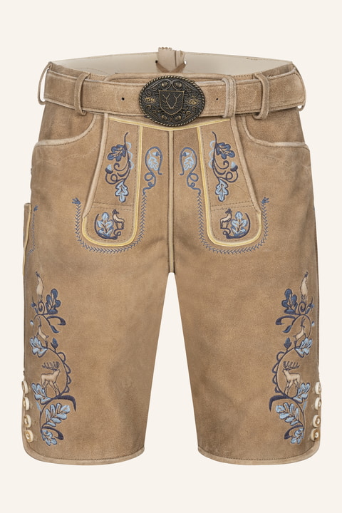 Lederhose Demian met riem