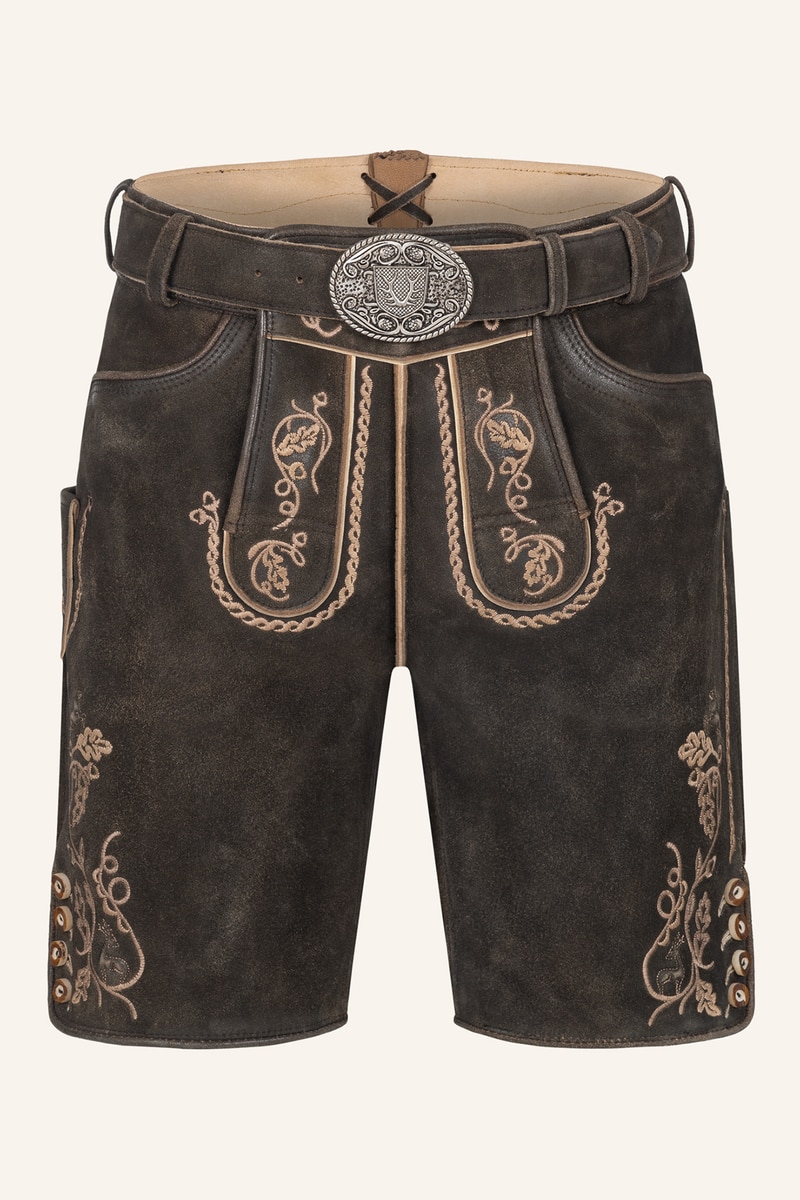 Lederhose Orlando met riem