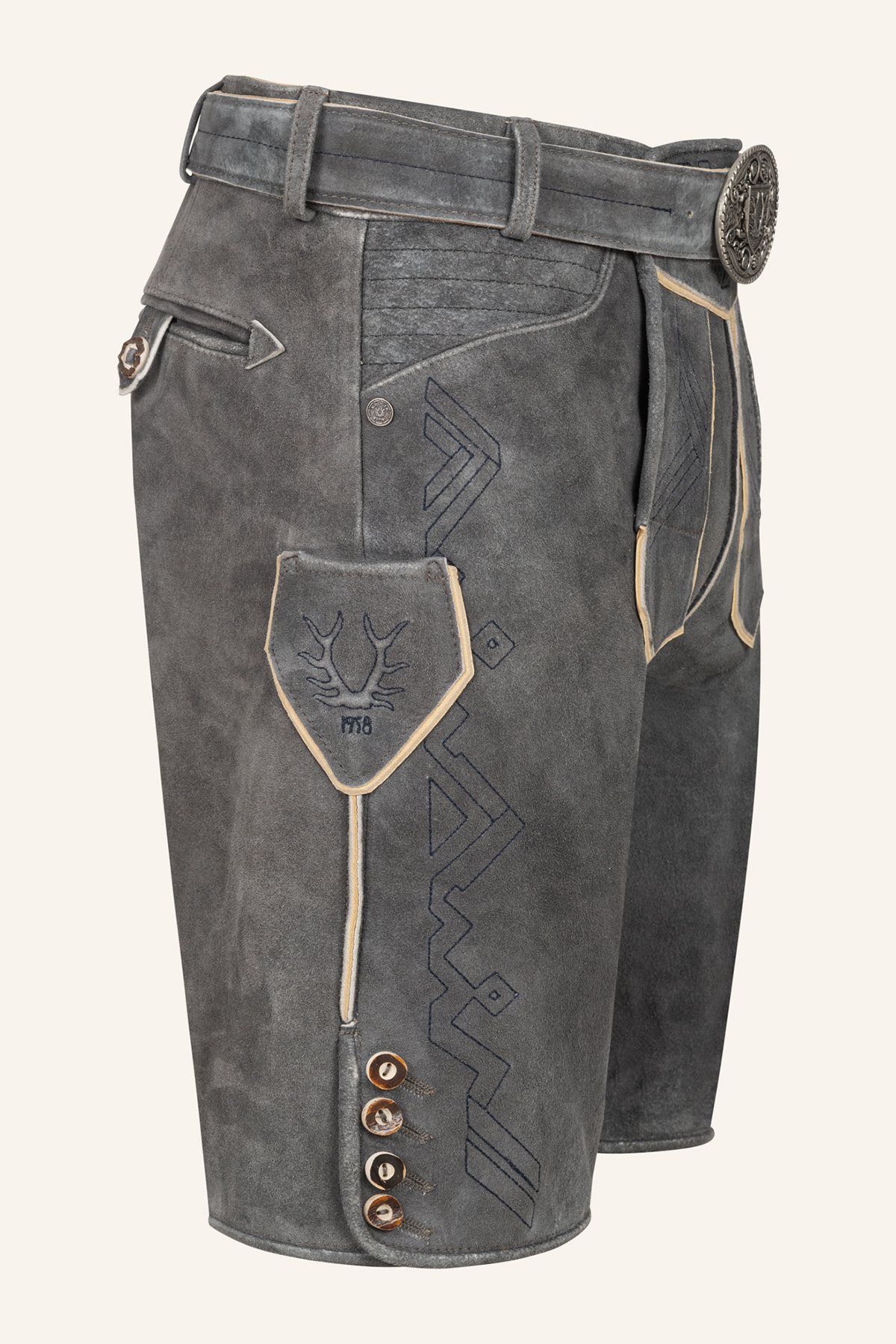 Lederhose Xilas met riem