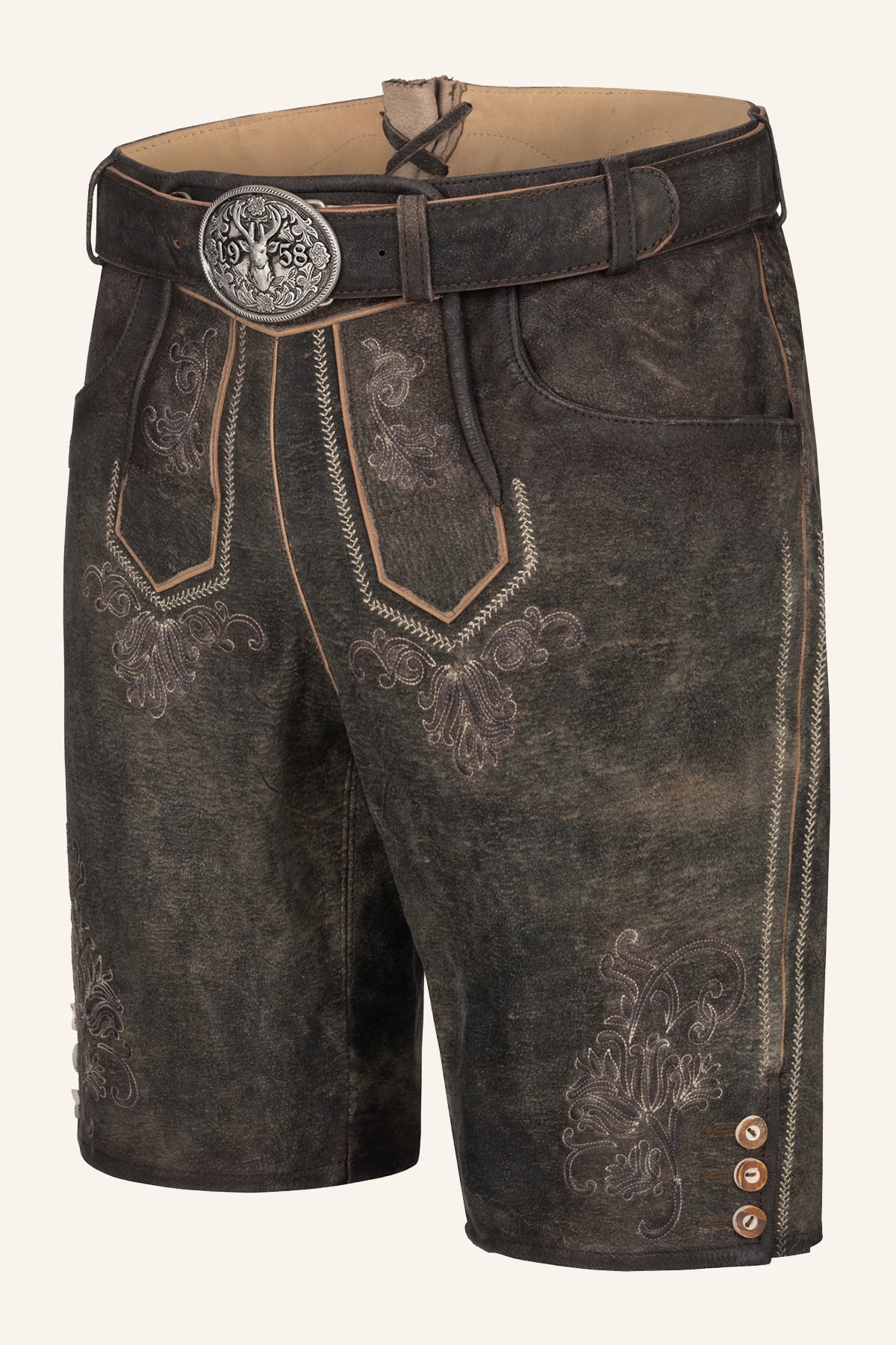 Lederhose Arijus met riem