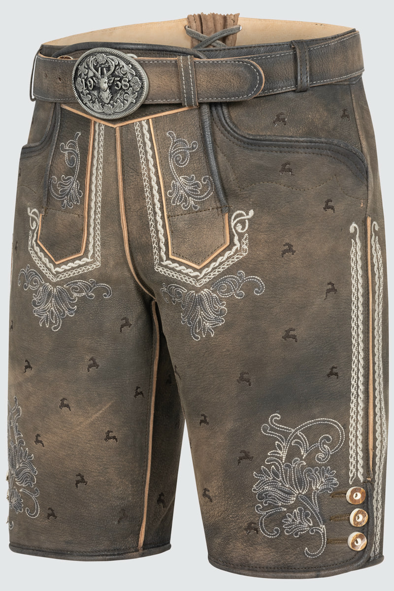 Lederhose Lukas met riem