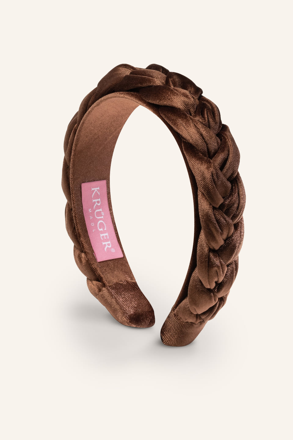Gevlochten fluwelen haarband