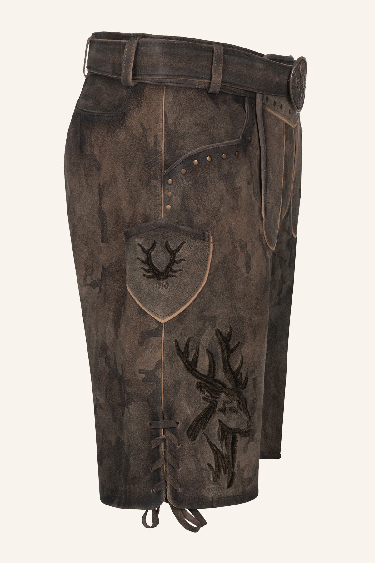 Lederhose Matze met riem