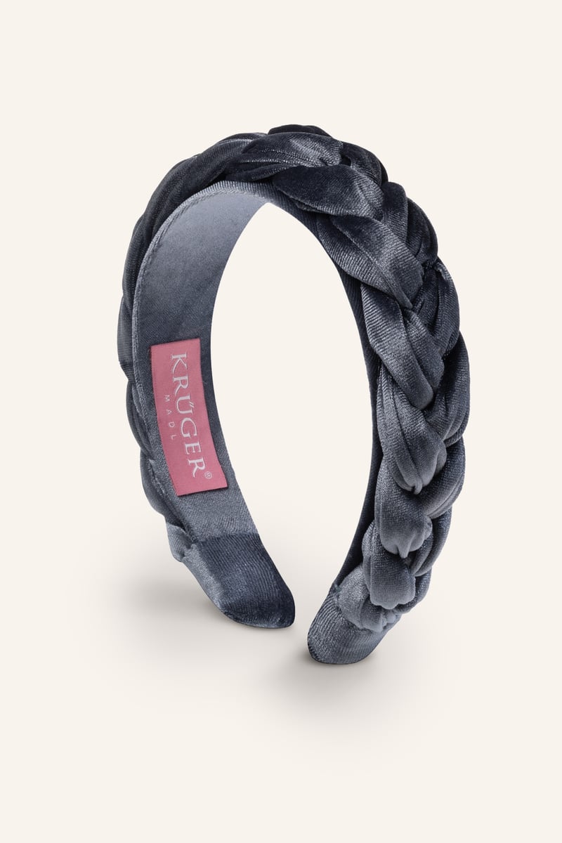 Gevlochten fluwelen haarband