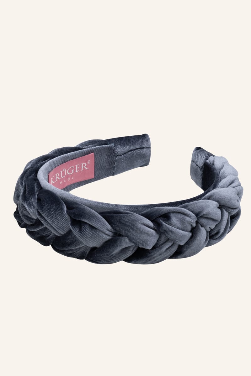 Gevlochten fluwelen haarband