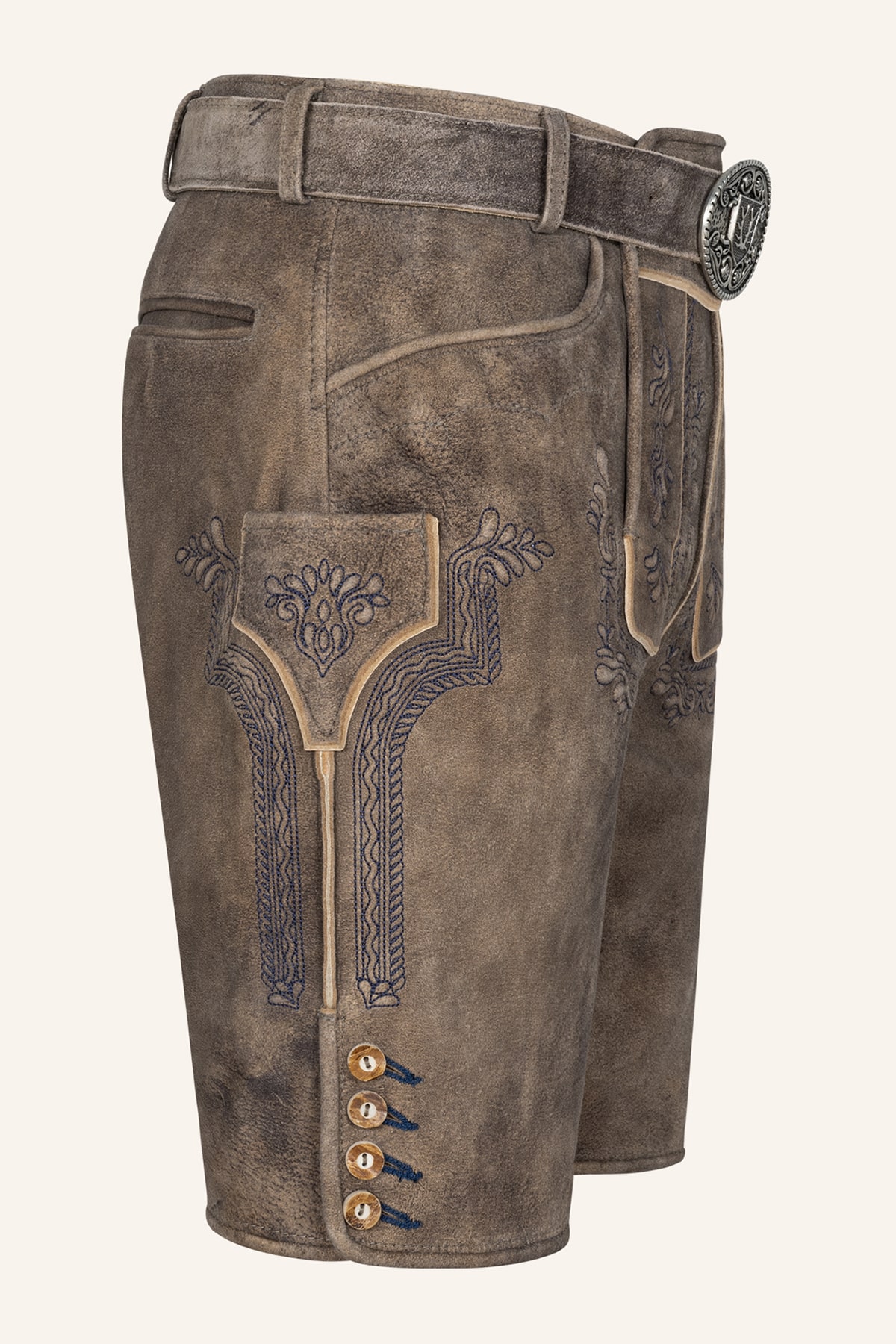 Lederhose Karim met riem