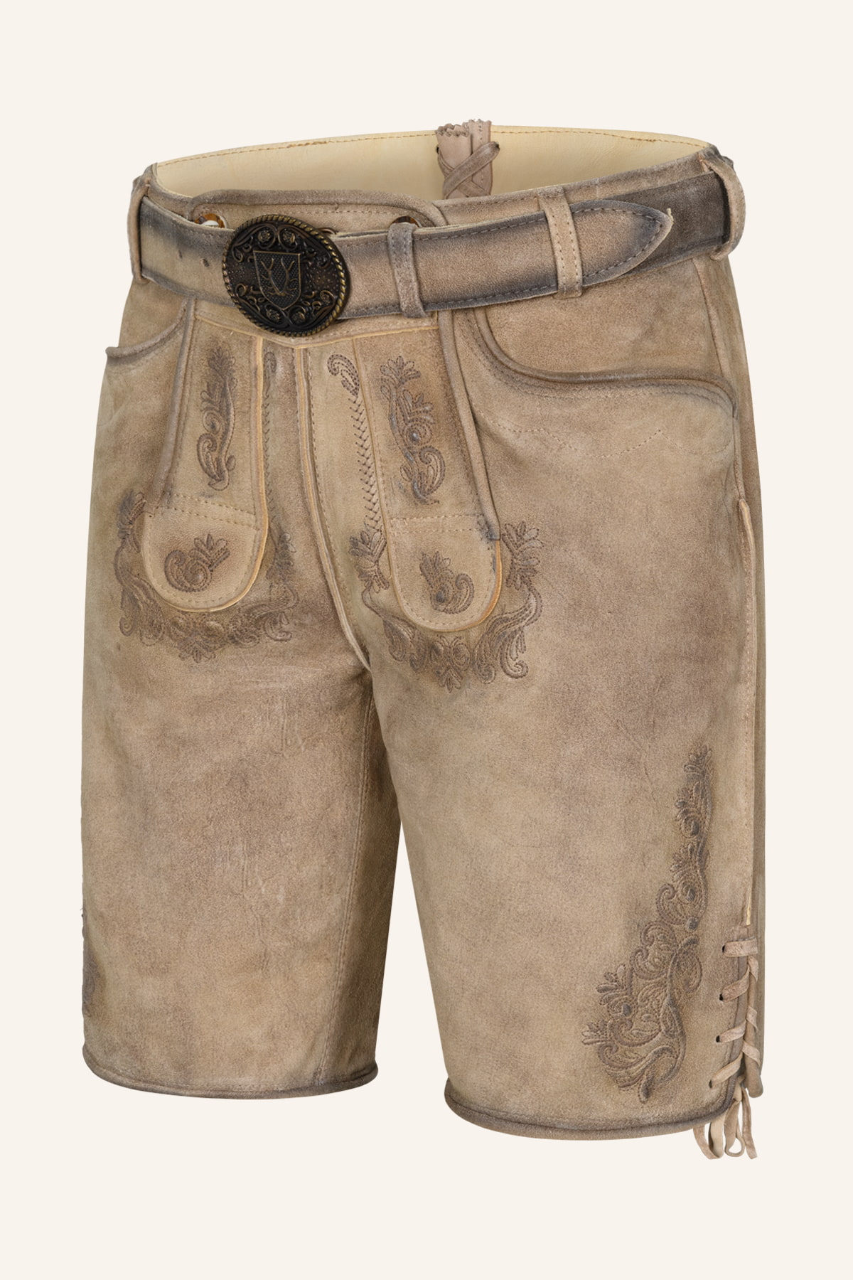 Lederhose Baldur met riem