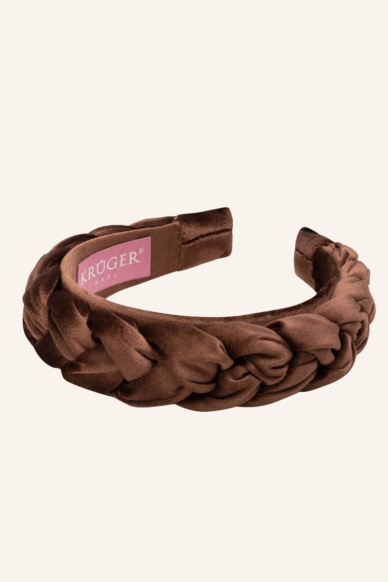 Gevlochten fluwelen haarband