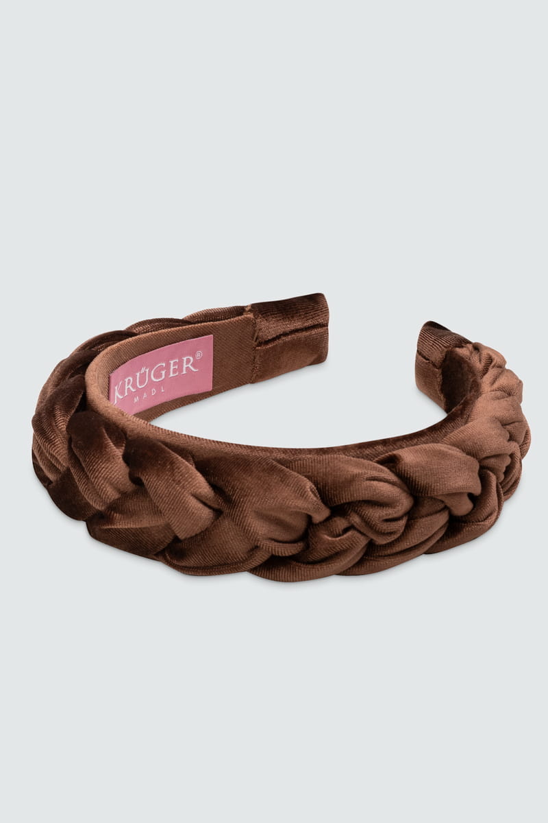 Gevlochten fluwelen haarband