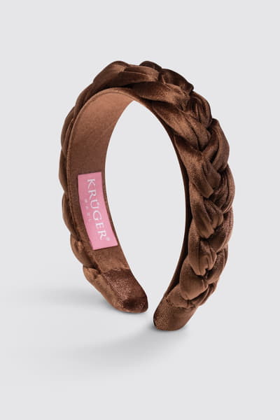 Gevlochten fluwelen haarband