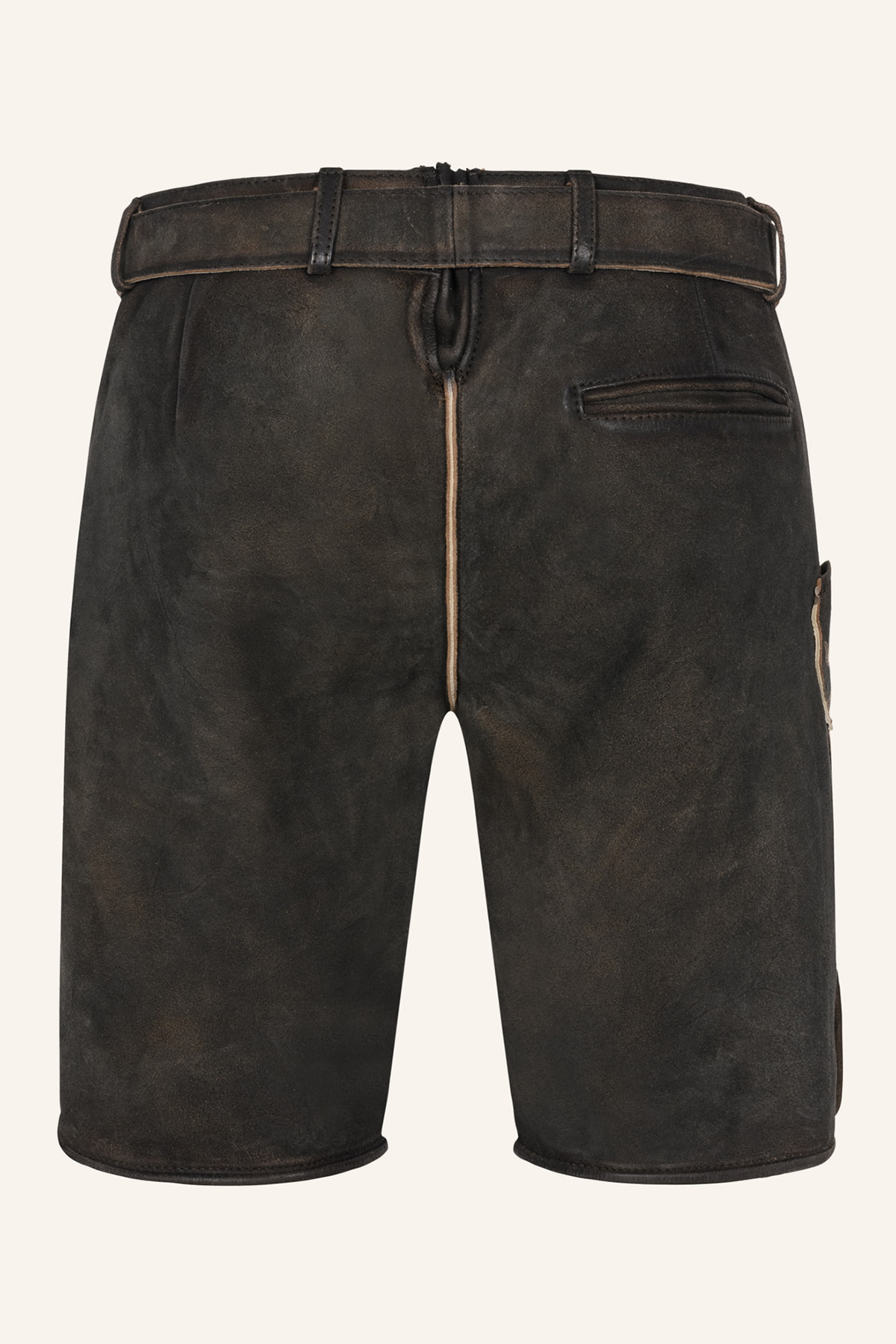 Lederhose Nero met riem