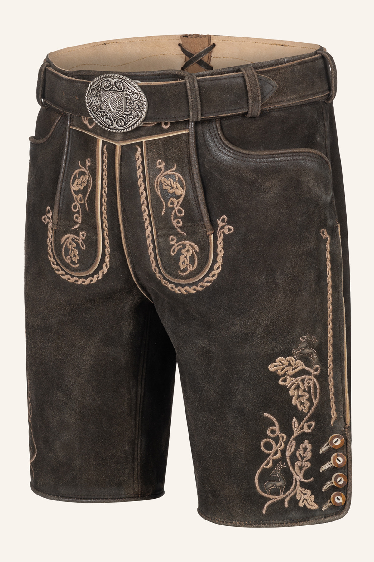 Lederhose Orlando met riem