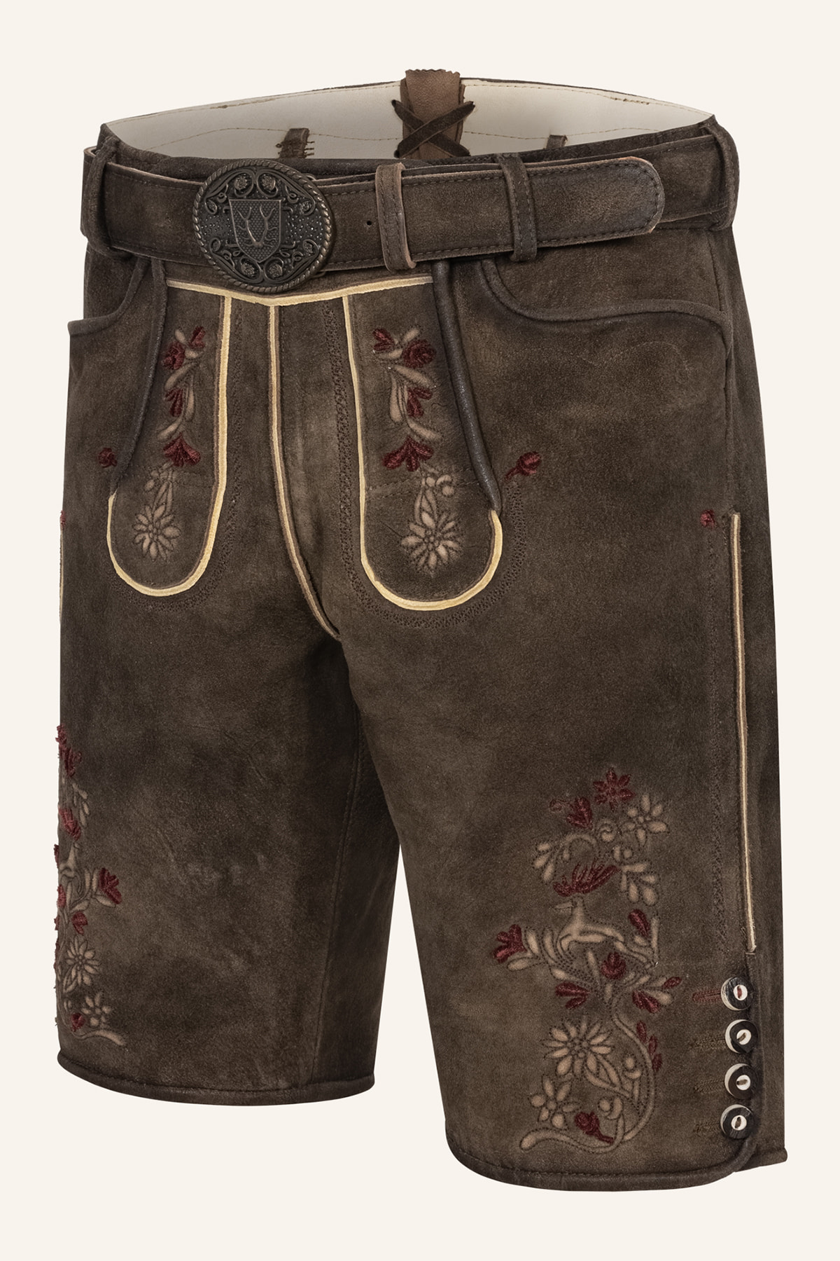 Lederhose Olivier met riem