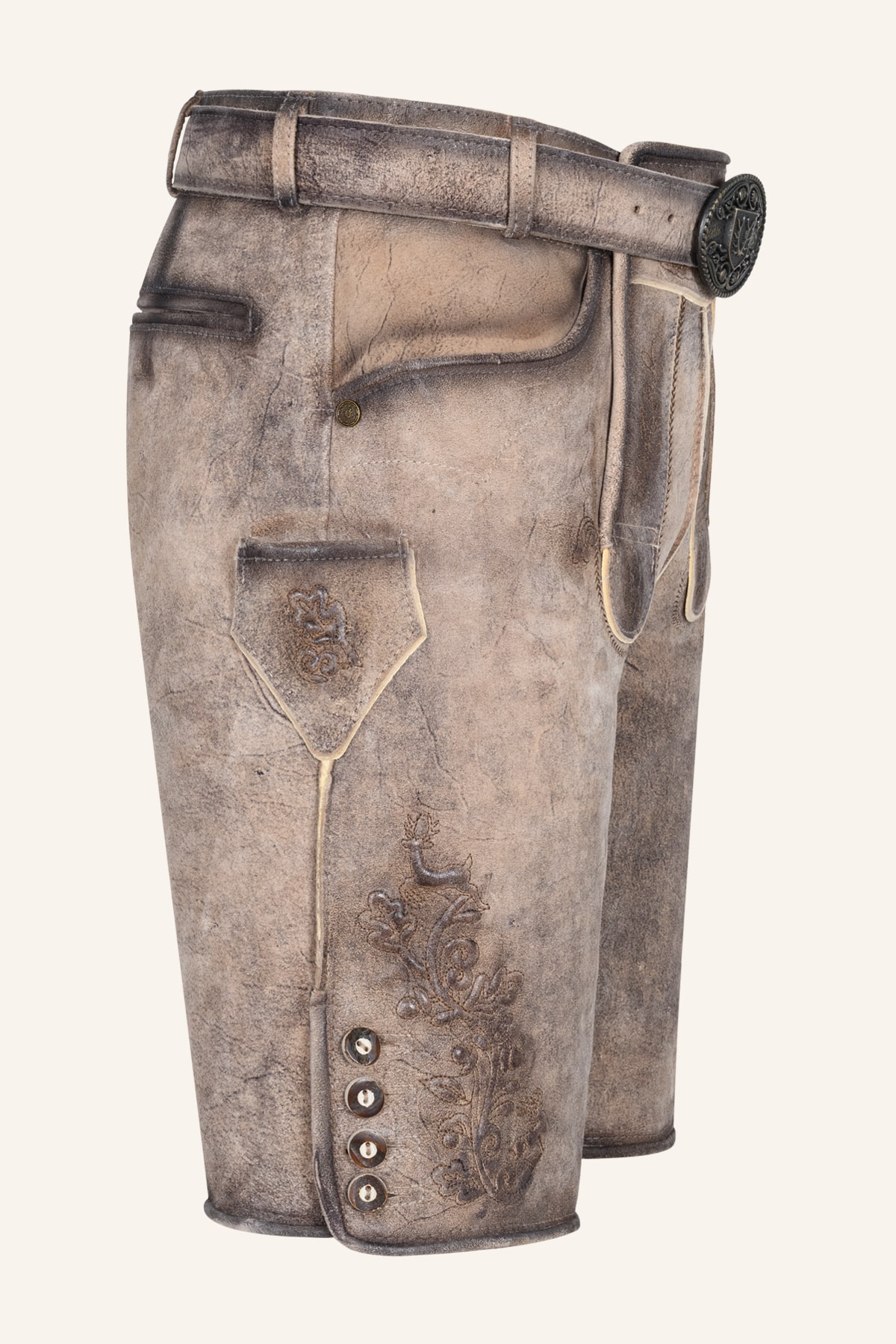 Lederhose Aelion met riem