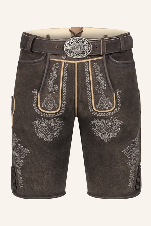 Lederhose Vinc met riem