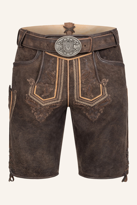 Lederhose Rufus met riem