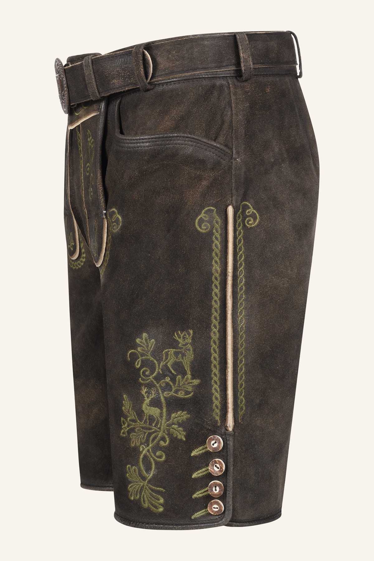 Lederhose Milian met riem