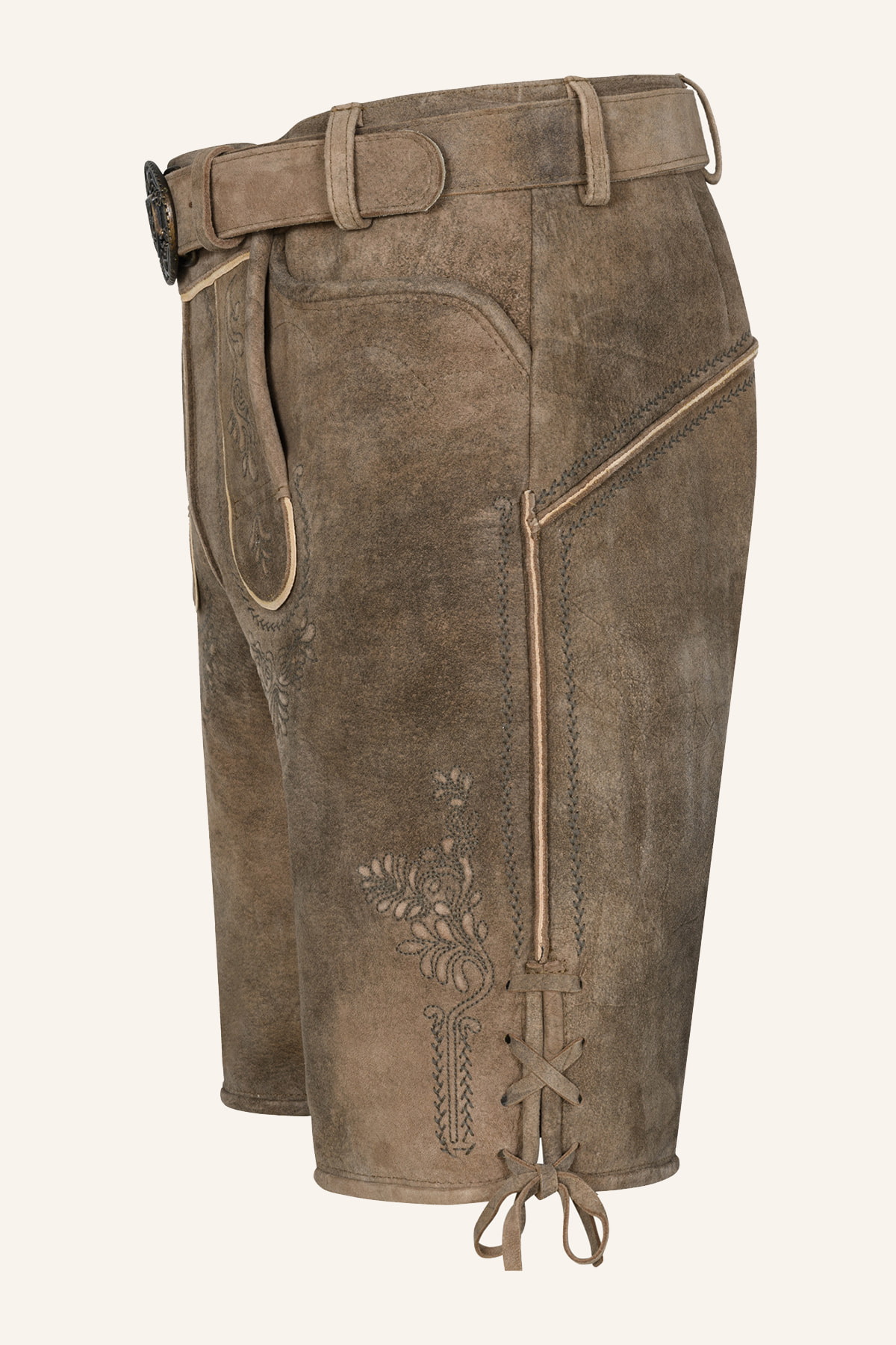 Lederhose Weston met riem