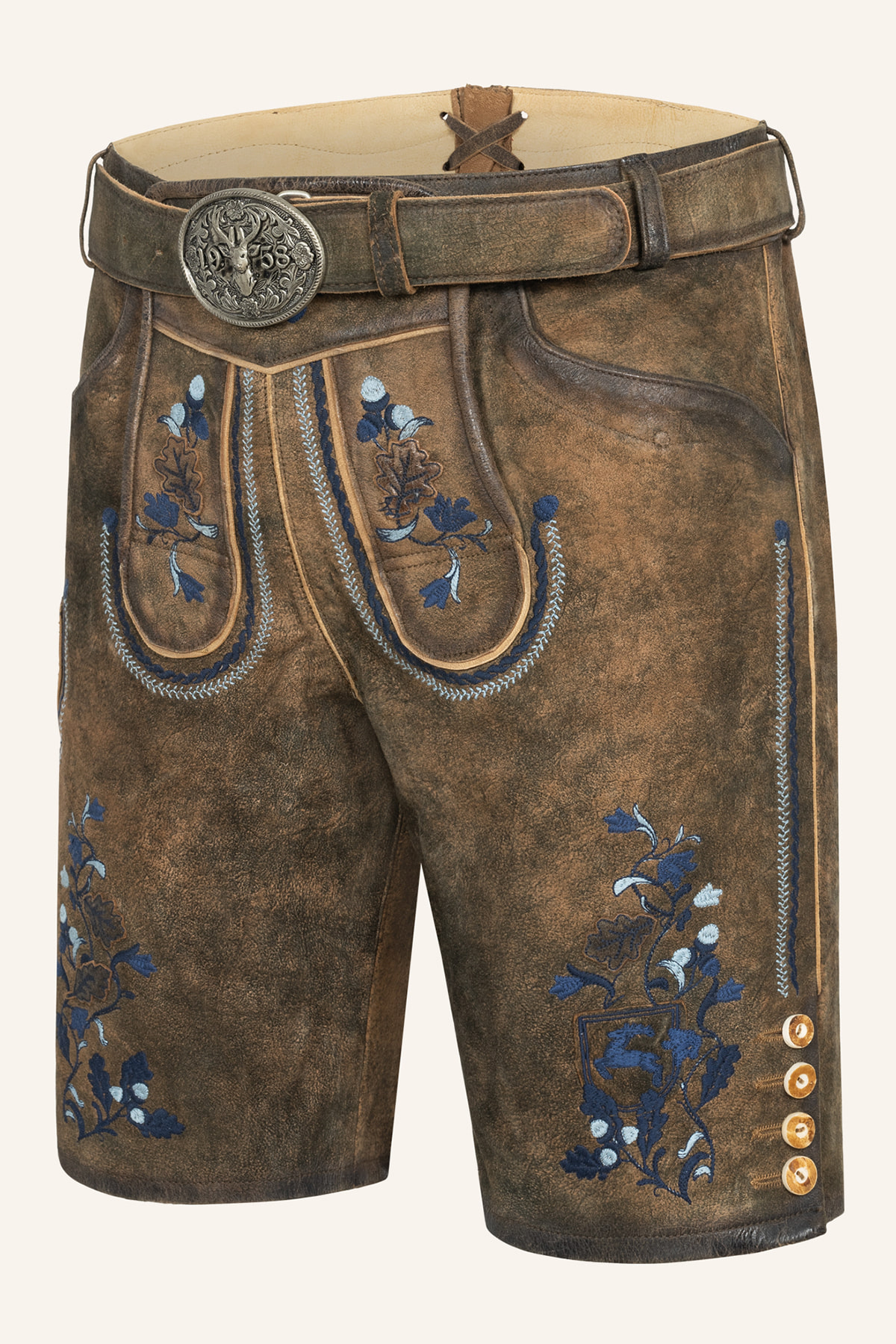 Lederhose Azzuro met riem