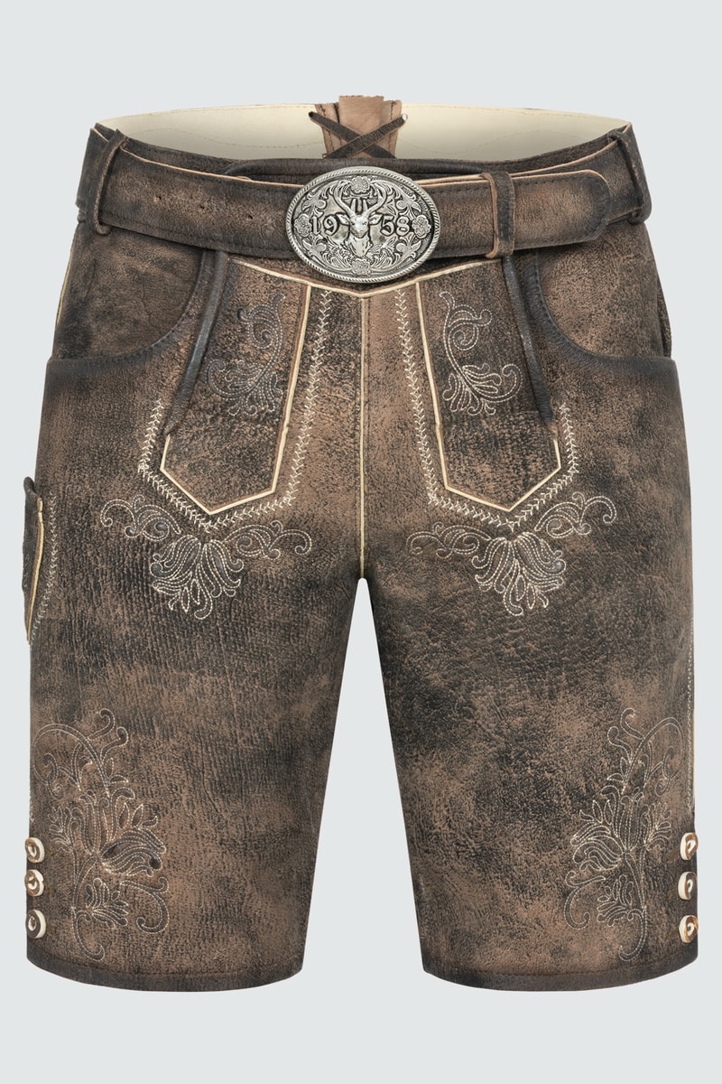 Lederhose Arijus met riem