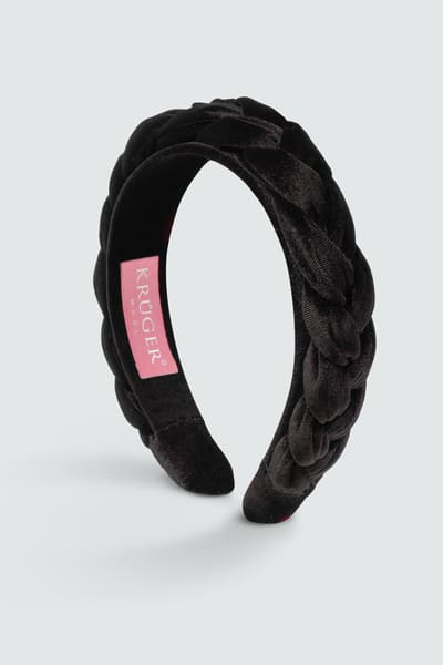 Gevlochten fluwelen haarband
