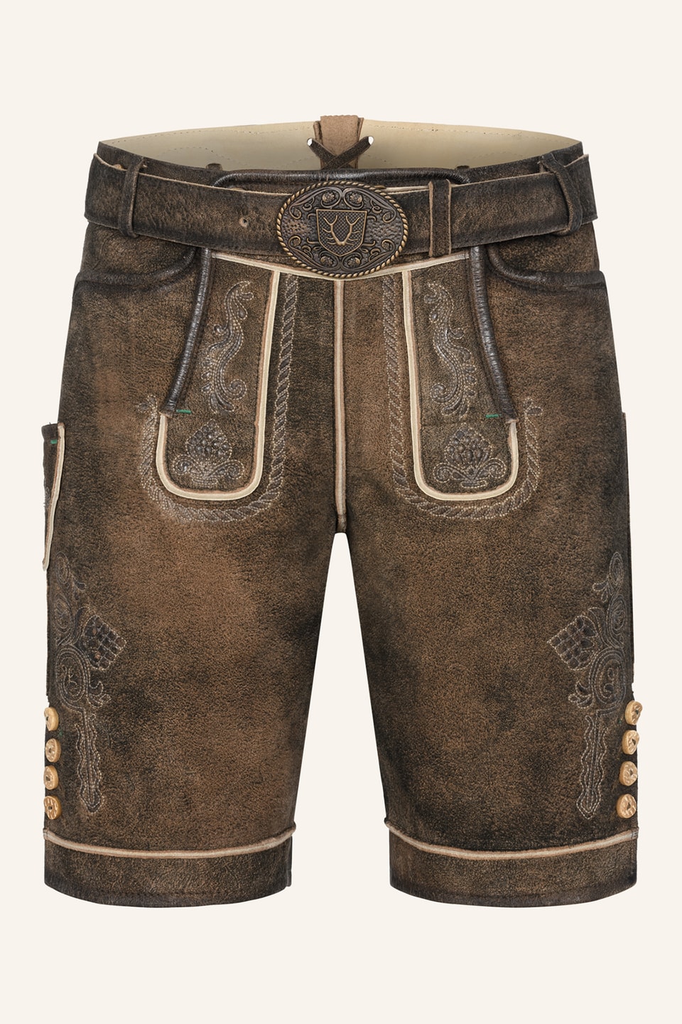 Lederhose Waris met riem