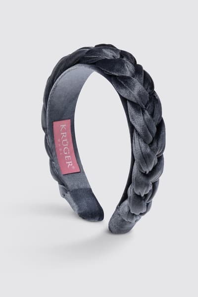 Gevlochten fluwelen haarband