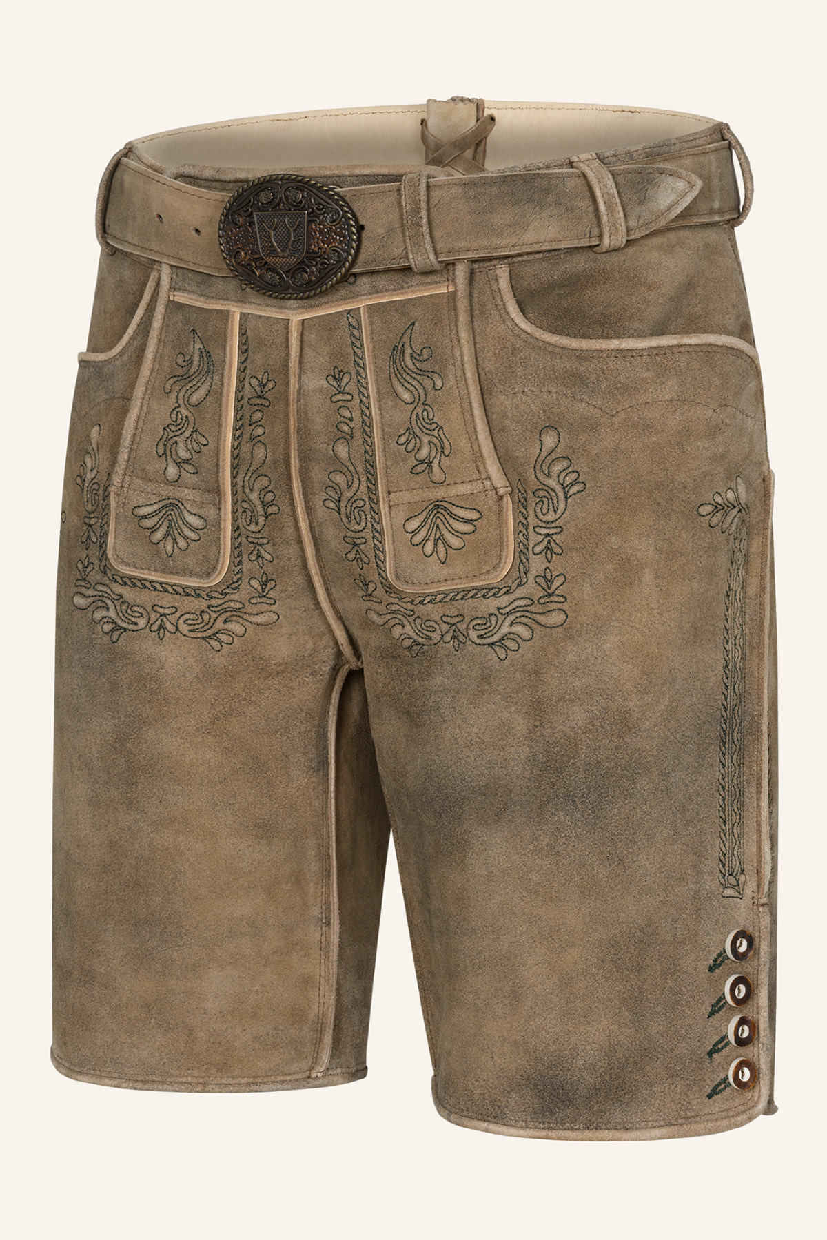Lederhose Karim met riem
