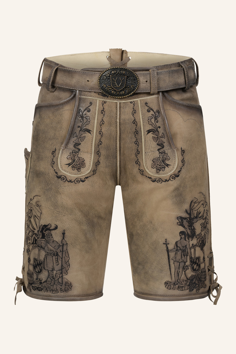 Lederhose Giuliano met riem