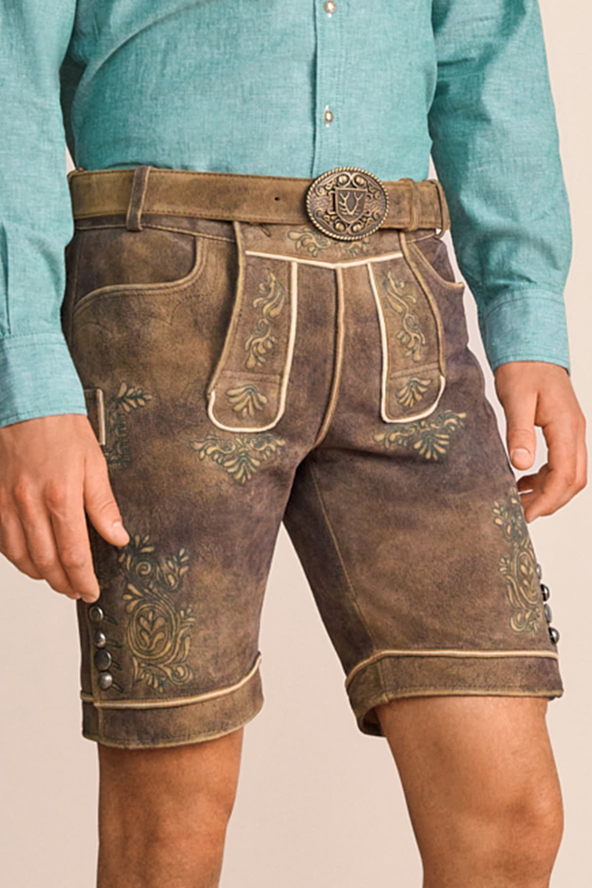Lederhose Rob met riem