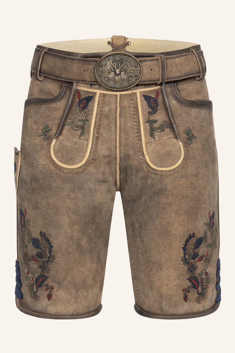 Lederhose Emil met riem