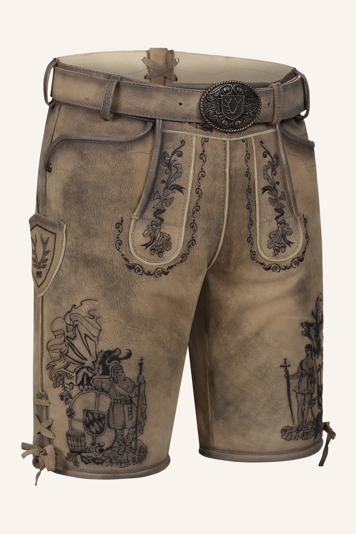 Lederhose Giuliano met riem