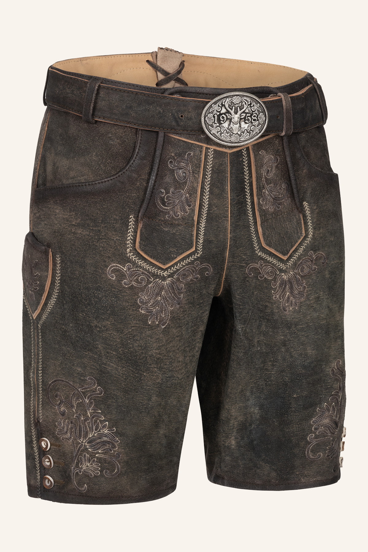Lederhose Arijus met riem