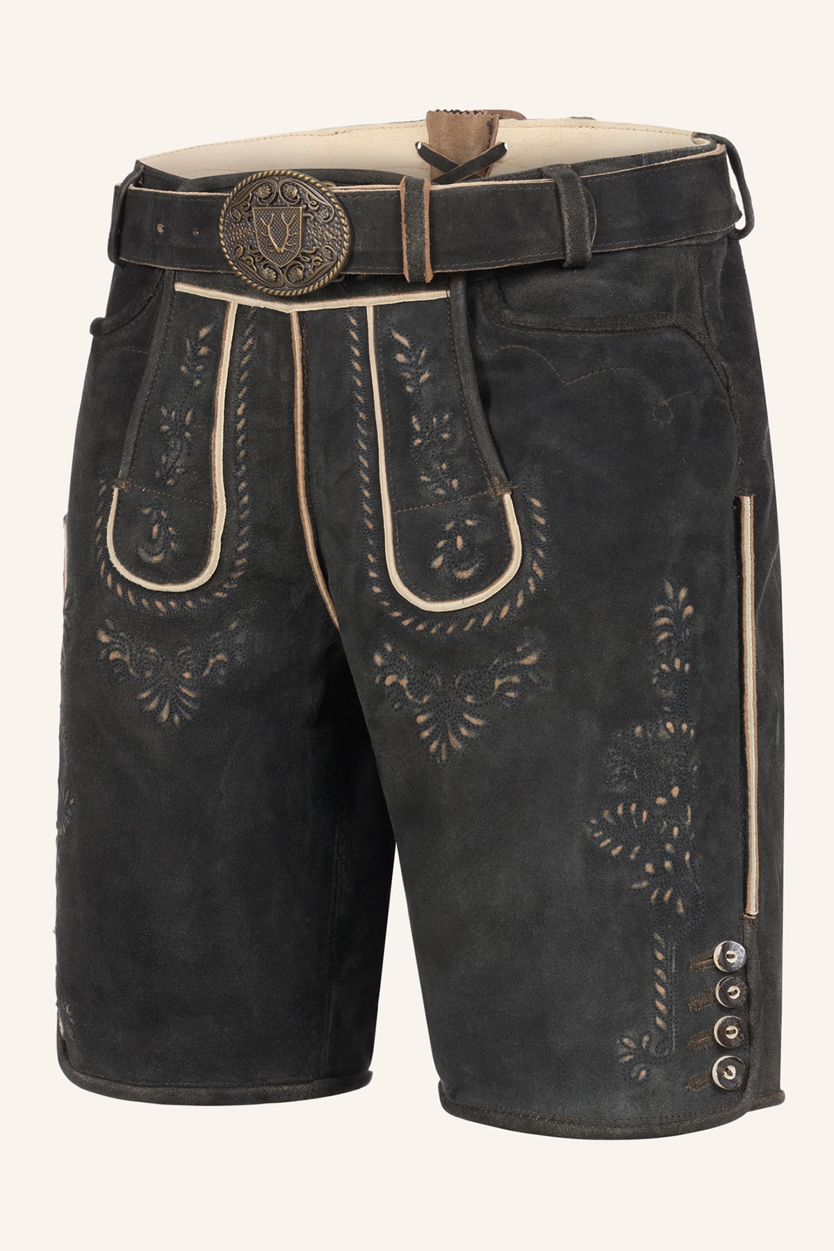 Lederhose Gaspar met riem
