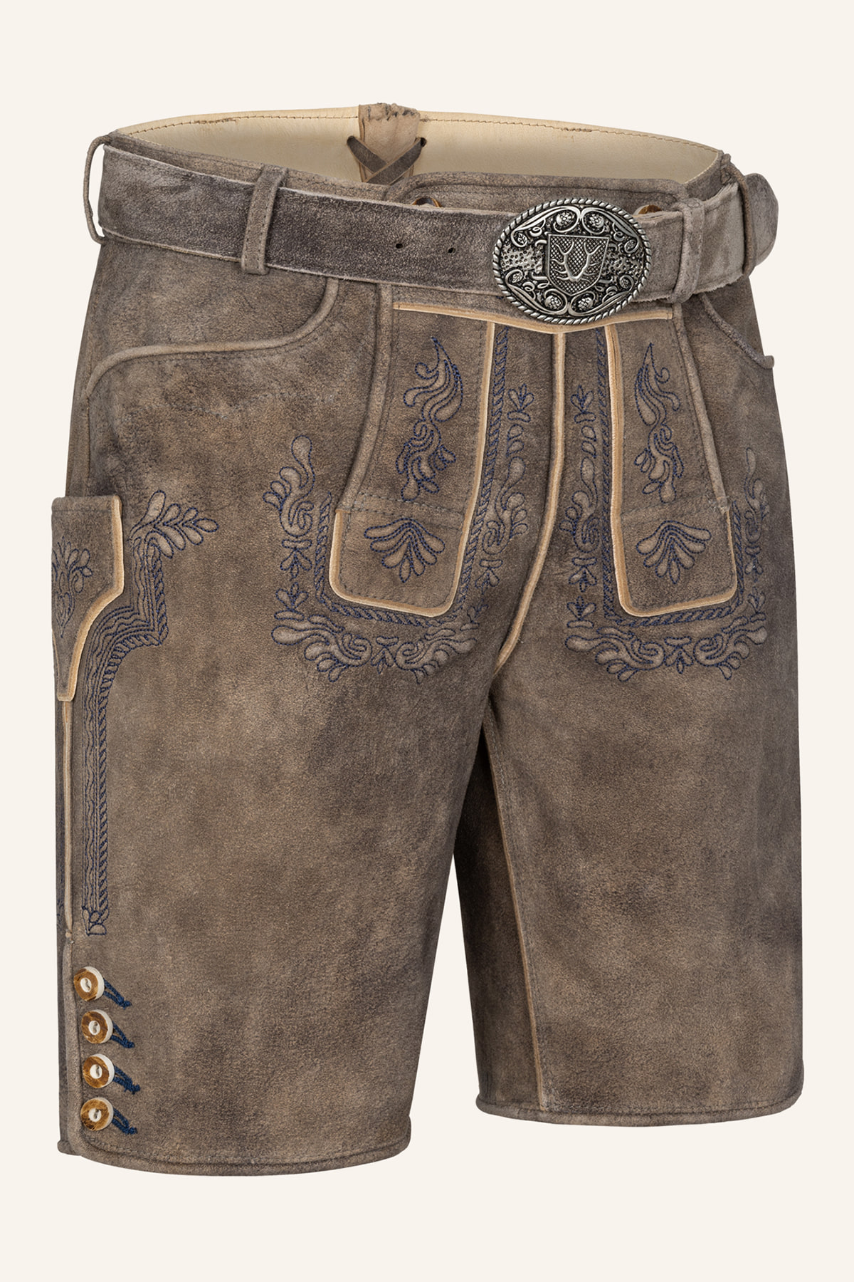 Lederhose Karim met riem