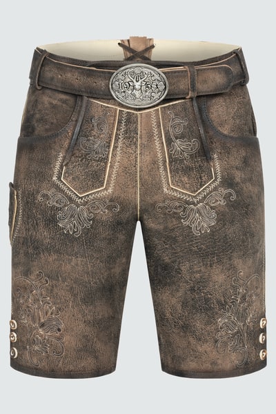 Lederhose Arijus met riem