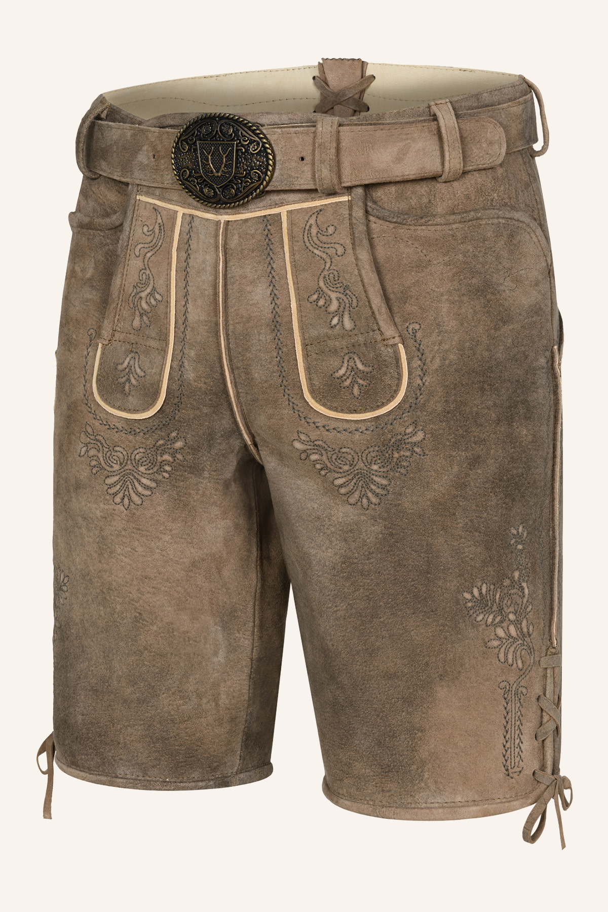 Lederhose Weston met riem