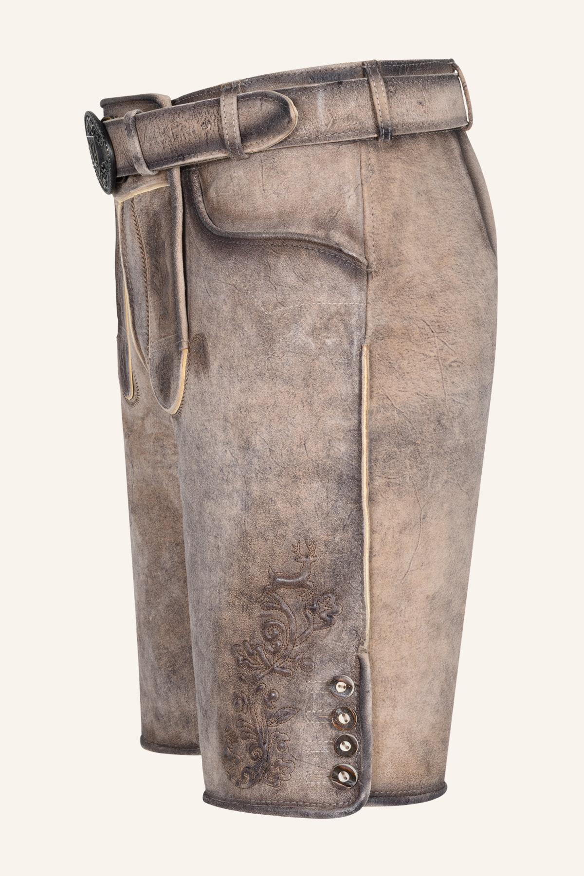 Lederhose Aelion met riem