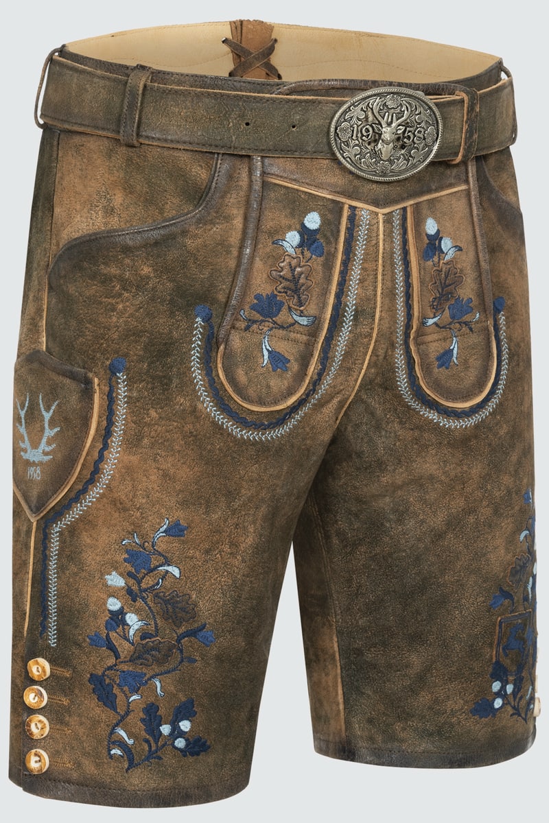 Lederhose Azzuro met riem