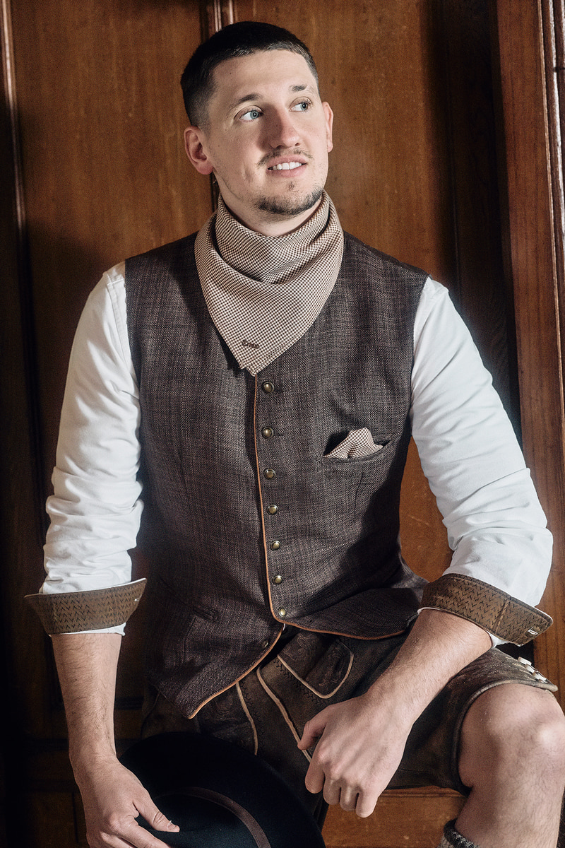Trachten vest Koko Braun