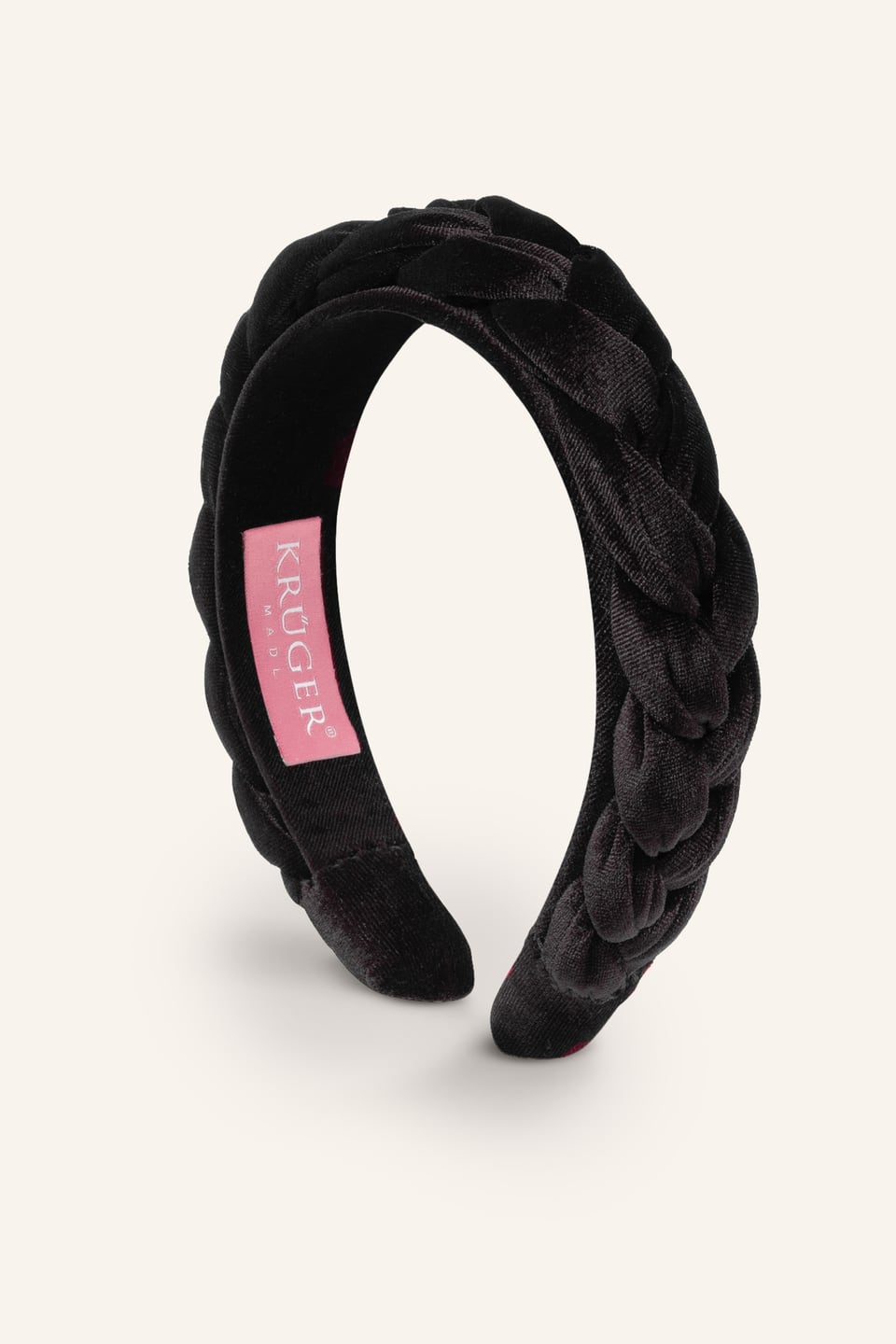 Gevlochten fluwelen haarband