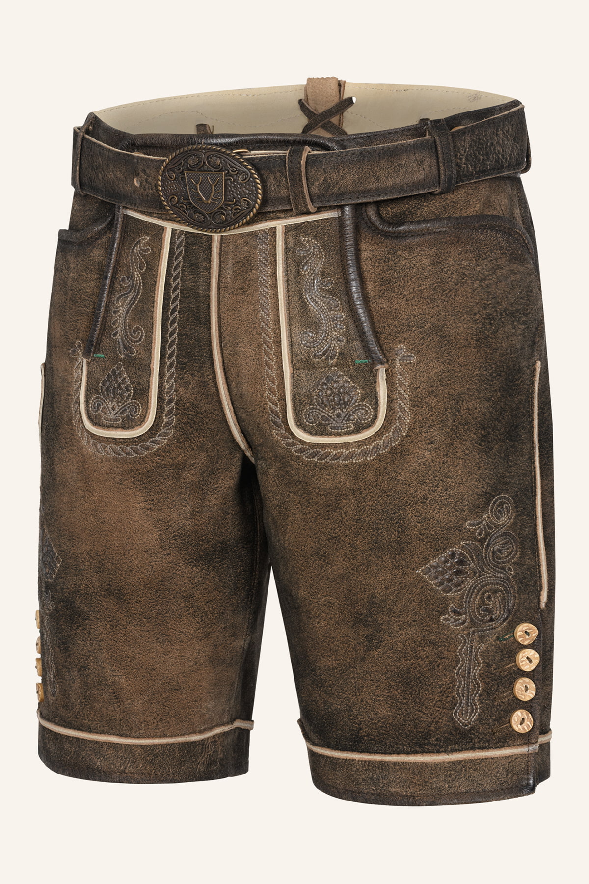 Lederhose Waris met riem