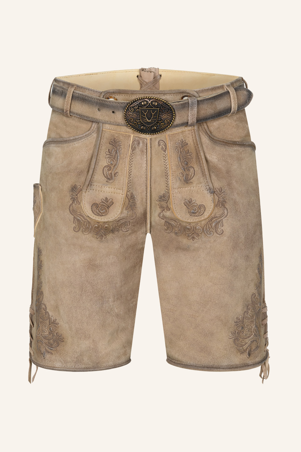 Lederhose Baldur met riem